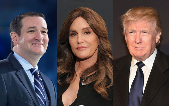 Ted Cruz, Caitlyn Jenner, Donald Trump Ted Cruz, Caitlyn Jenner, Donald Trump